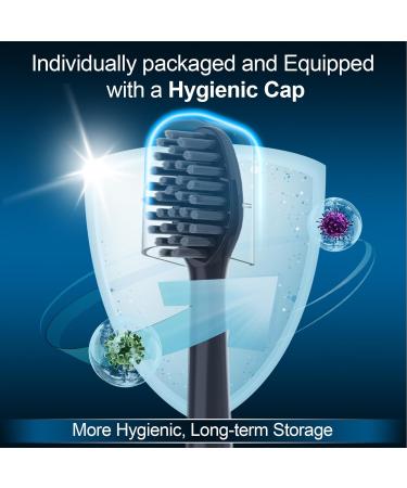 Buy 8er Meruyoo Replacement Brush Heads for Dental Hero Toothbrush Compatible with Dental Hero Sound Toothbrush Black 3 Pack - Buy Online on GoSupps.com