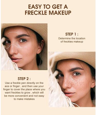 Hfpengzan Freckle Pen 2 Colors - Natural Lifelike Freckle Makeup Pen for Effortless Sunkissed Look - Waterproof & Long-lasting - Buy Online on GoSupps.com