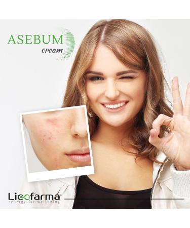 Asebum Cream | Anti-Acne Cream | Fights Acne Pimples Blackheads | Face Cream for Oily and Acneic Skin| Eliminates Sebum | Mattifying Effect | 95% Natural - Buy Online on GoSupps.com