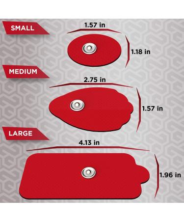 10 Reusable Electrode Pads for TENS EMS Unit - Premium Replacement Pads with Plastic Holder - Buy Online on GoSupps.com