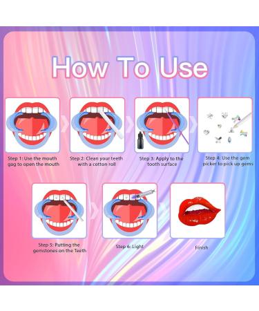 Tybeitia Tooth Gem Kit - 8 Stylish Diamond Jeweling Sets for Social Gatherings & Dental Decorations - Style 4 - Buy Online on GoSupps.com