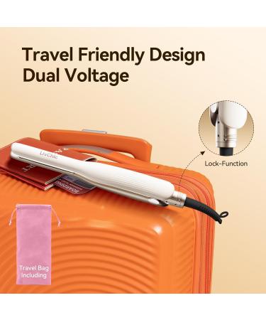 Small Flat Iron 1/2 Inch - Perfect for Short Hair Pixie Cuts & Bangs | Anti-Pinch Design | Dual Voltage Travel-Friendly | White - Buy Online on GoSupps.com