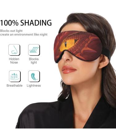 Haskirky Light Blocking Eye Mask for Men and Women - Adjustable and Breathable Sleep Mask for Travel, Yoga, Meditation - Red Dragon Eyes Design - Buy Online on GoSupps.com