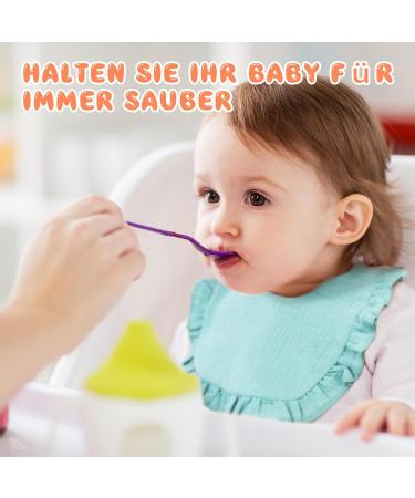 Shop Wiainty 6-Pack 100% Cotton Baby Bibs | Adjustable & Washable Bandana Bibs for Girls - Perfect for Drooling & Food Painting - Buy Online on GoSupps.com