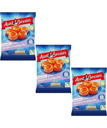 Homebake Gluten Free Yorkshire Pudding Mix Bundle - with 3 x Aunt Bessie's Yorkshire Pudding Mix 120g - Easy to Make Batter Mix - Buy Online on GoSupps.com