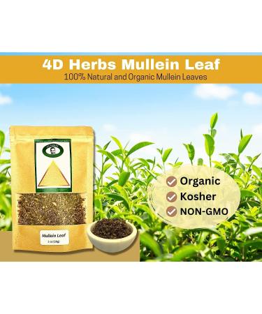 Organic Mullein Leaf Tea: Respiratory Support & Lung Cleanse - 1oz - Buy Online on GoSupps.com