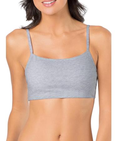 Fruit of the Loom Women's Spaghetti Strap Cotton Sports Bra Value Pack - 4-Pack, Black/White/White/Grey, Size 36 - Buy Online on GoSupps.com