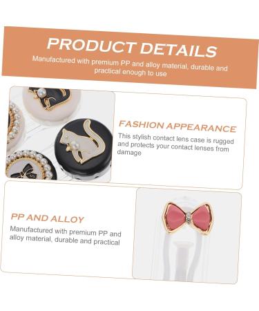 Partykindom Contact Lens Case & Glasses Holder Stand - Blood Pressure Cuff Lens Insert Remover Travel Organizer - Cute & Functional Storage Solution - Buy Online on GoSupps.com