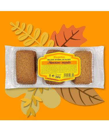 PAGESA - Wholemeal Mantovanes | Fiber-based cookies | Vegan | Wholemeal Mantovanes with brown sugar | Egg-free and lactose-free cookies | Source of fiber - Buy Online on GoSupps.com