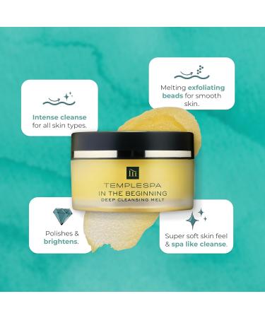 TEMPLESPA In The Beginning Facial Balm Cleanser | Deep Nourishment Gentle Exfoliation Vegan & Cruelty-Free | 2.5 fl.oz - Achieve Fresh Super Soft Skin - Buy Online on GoSupps.com