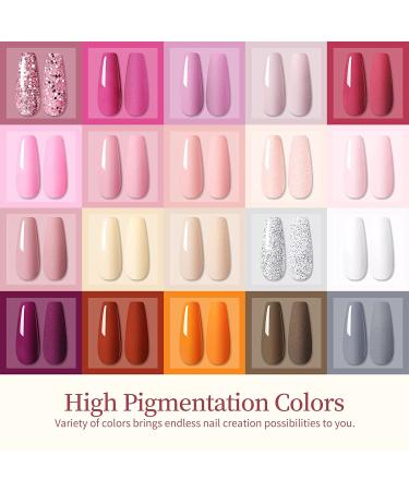 NICOLE DIARY 28Pcs Dip Powder Nail Kit - 20 Colors Dipping Powder Set for French Nails Art Manicure - Buy Online on GoSupps.com