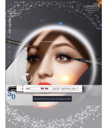 GCVSE Eyebrow Pencil Microblading Eyebrow Pencil with 4 Micro-Fork Tips Long-Lasting Brow Waterproof Smudgeproof Brow Pen - Easy Creation of Natural Looking Defined Eyebrows (Dark Brown) - Buy Online on GoSupps.com