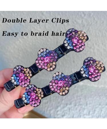 Braided Hair Clips Sparkling Crystal Stone Braided Hair Clips Braided Hair Clips for Women Crystal Stone Braided Hair Clips Make You More Dazzling (K) - Buy Online on GoSupps.com