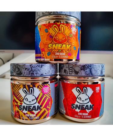 SNEAK Raspberry Lemonade Edition Energy Drink | In-Game Focus Boost Zero Sugar Vegan | 15 Servings 150g - Buy Online on GoSupps.com