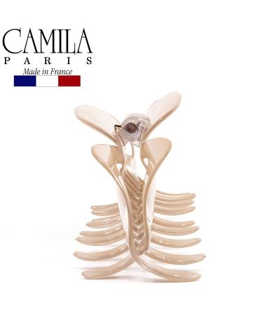 Camila Paris CP2887 6 Inch French Large Hair Clip for Thick & Long Hair - Strong Hold Claw Clip for Women - Made in France - Beige - Buy Online on GoSupps.com