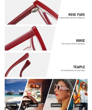 SERONI Vintage Cat Eye Blue Light Blocking Glasses | UV Protection | Unisex Tortoiseshell 65mm Reading Glasses - Buy Online on GoSupps.com