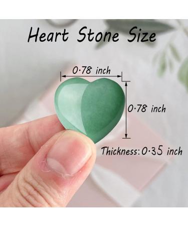 Xiannvxi 10 PC Green Aventurine Heart Crystal Set - Polished Love & Healing Gemstones for Happiness - Buy Online on GoSupps.com