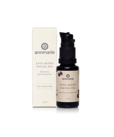 Annmarie Skin Care Anti-Aging Facial Oil - Herb-Infused Moisturizer for Dry, Mature Skin - Organic Jojoba, Chia & Broccoli Seed Oils - Intense Hydration (15ml) - Buy Online on GoSupps.com