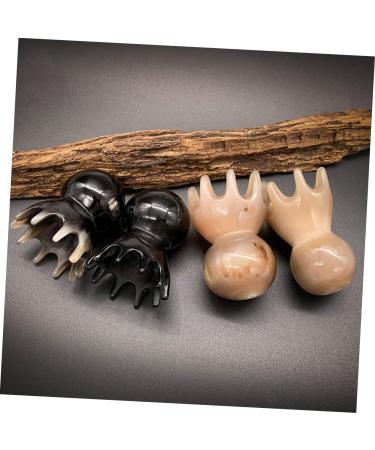 Fomiyes 3-Pack Octopus Massage Shampoo Brush - Handcrafted Yak-Horn Hair Comb for Women - Head Massager & Spa Tool - Buy Online on GoSupps.com