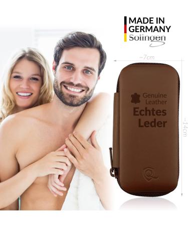 marQus Solingen Germany 7 Pcs Manicure Set - Quality Grooming Kit for Women & Men - Nail Clippers, Tweezers, Fabulous Gift - Brown - Buy Online on GoSupps.com