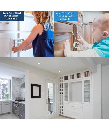 4Pcs U Shape Child Locks for Kitchen Cupboards - Baby Proof Cupboard Locks for Cabinets & Drawers - No Tools or Drilling Required - Buy Online on GoSupps.com