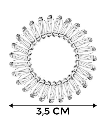 Resthetic High-Quality Transparent Spiral Hair Ties - Eco-Friendly Gentle for Hair Perfect for Girls & Women (12 Pack) - Buy Online on GoSupps.com