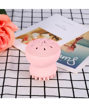 Face Cleansing Brush Silicone Facial Cleansing Brush Octopus Shape Waterproof Face Scrubber Exfoliator Pore Cleanser Brush for Deep Cleansing Blackhead Removal Suitable All Skin Types Pink - Buy Online on GoSupps.com