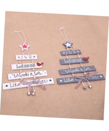 COHEALI Wooden Craft Decorations Emblems Wooden Christmas Decor Hanging Wooden Decorations Pendant Large White Size 1 - Buy Online on GoSupps.com