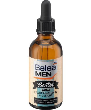 Balea MEN Beard Oil 50 ml Bottle Perfect for daily beard styling Enriched with sunflower argan jojoba and almond oil - Buy Online on GoSupps.com
