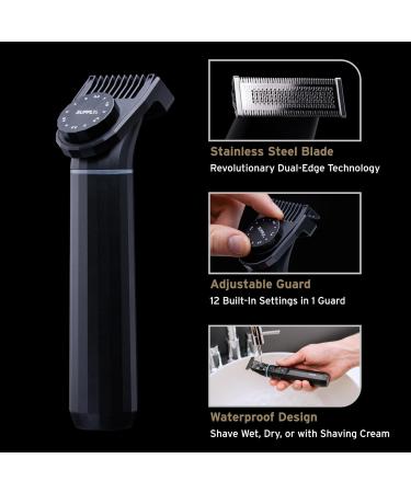 Supply Trimmer | Electric Beard Trimmer for Men - Trim Edge & Shave Wet or Dry - Waterproof & Adjustable Guard - Buy Online on GoSupps.com