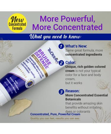 TriDerma Bruise Defense Healing Cream with Arnica and Aloe 4.2 oz - For Skin Discoloration, Redness, Swelling, and Easy Bruising - Buy Online on GoSupps.com