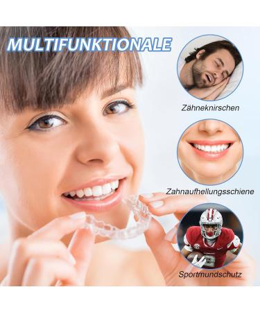 4-Piece Teeth Grinding Protection Set - 2 Sizes Night Guard for Improved Sleep Quality - Buy Online on GoSupps.com