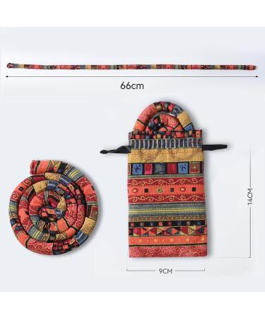 Spiral Hair Ties Ponytail Holder Bendable Hair Ties For Long Braids Elastic Hair Ties Curly Hair Accessories Dreadlock Accessories For Men And Women (Red) style1 - Buy Online on GoSupps.com