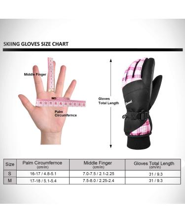 KINEED Waterproof Ski Gloves | Touchscreen 3M Thinsulate | Winter Snow Gloves Women Youth Small Pink - Buy Online on GoSupps.com