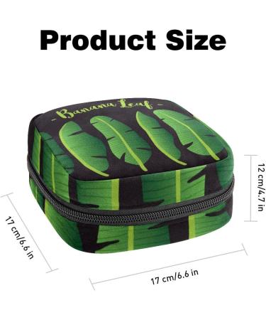 Womens Bonds Storage Pockets - Portable Period Kit with Banana Leaf Print | Stylish Feminine Product Bag for Girls - Buy Online on GoSupps.com