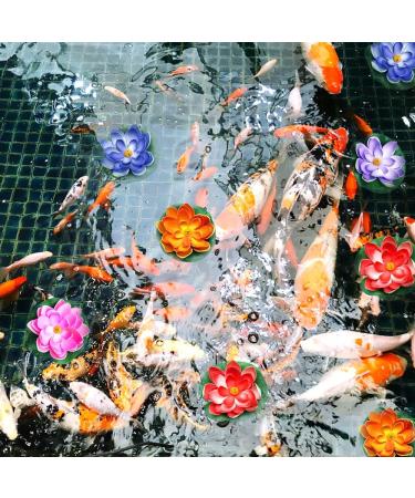 10 Pieces Artificial Seerose Floating Lotus Blossom - Realistic Decoration for Garden Pond & Aquarium | AUPAWDY - Buy Online on GoSupps.com