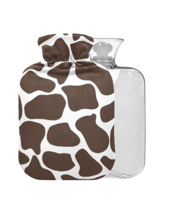 Giraffe hot water bottle with cover 1 l small hot water bag for pain relief headaches neck and shoulders BAP-free