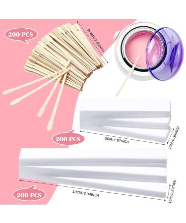 Wax Strips & Applicator Sticks Kit - 600 Pieces for Hair Removal - Buy Online on GoSupps.com