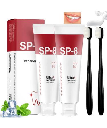 SP 8 Ultra Whitening Toothpaste SP8 Probiotic Toothpaste SP 8 Pasta De Dientes SP 8 Toothpaste (2PC)