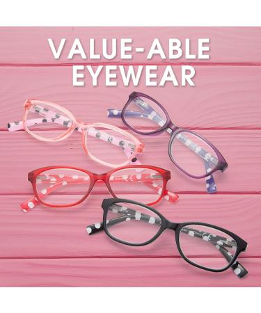 EYEGUARD Reading Glasses for Women - Spring Hinge Dot Pattern Non-Polarized 4 Pack Multicolor 2.5 Diopters | Stylish & Comfortable Eyewear - Buy Online on GoSupps.com
