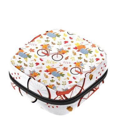 Guantierendiy Autumn Pumpkin Sanitary Napkin Storage Bag Portable Period Kit Bag Pad Pouches for Period Menstrual Cup Bag with Zipper Sanitary Pad Pouch for Women Teen Girls Ladies Color 10