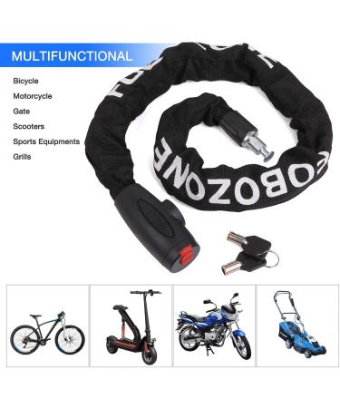 FOBOZONE Solid Manganese Steel Motorcycle/Scooter/Bike Chain Lock - High Security - Buy Online on GoSupps.com