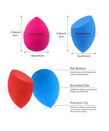 Shop Wiko 12 Pcs Latex Free Makeup Sponge Set Super Soft Blenders for Foundation Concealer Powder & Cream 6 Colors - Buy Online on GoSupps.com