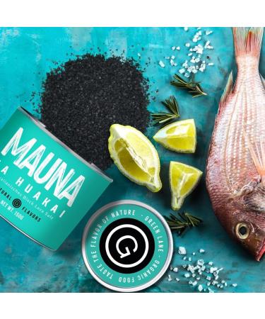  G GREEN LANE ORGANIC FOOD Hawaiian Black Lava Salt "Mauna" 100g | Black Lava Salt | Black Salt | Black Salt - Buy Online on GoSupps.com
