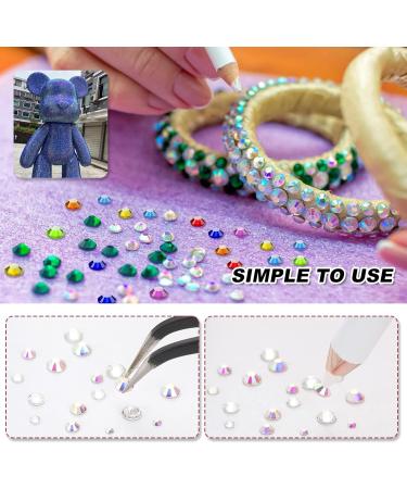 Rhinestones 2000 Pcs Crystal Nail Rhinestones Flatback Gems for Crafts Clothes Make Up 6 Sizes Nails Round Rinestone Gems Set for Craft Face Nail Art - Buy Online on GoSupps.com