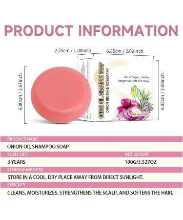  G n rique Onion Shampoo Soap 100g Onion Biotin Shampoo Bar Soft Foam Control Frizz Conditioner Purifying Nourishing Conditioner Adults Men Women Teenagers 100g 1PC - Buy Online on GoSupps.com