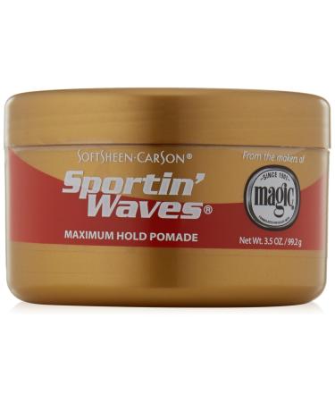 Softsheen-Carson Sportin' Waves Maximum Hold Pomade 3.5 oz 3.5 Ounce (Pack of 1) Maximum Hold