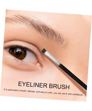 PLAFOPE 6pcs Flat Eyebrow Brush Eyeliner Brush Slanted Eyeliner Makeup Tool Eye Lash Brush Wooden Handle - Buy Online on GoSupps.com