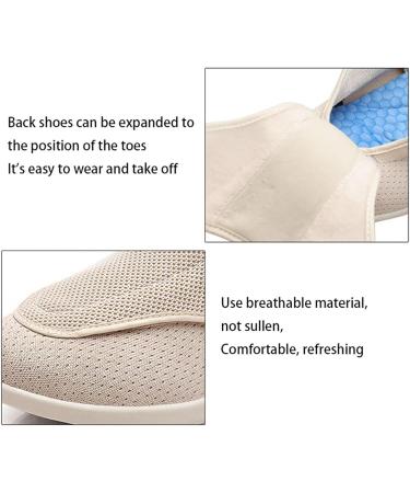 Men's Lightweight Walking Mesh Diabetic Shoes | Breathable Orthopedic Slippers for Elderly | Adjustable Straps | Wide Fit | 6.5 Dark Blue - Buy Online on GoSupps.com