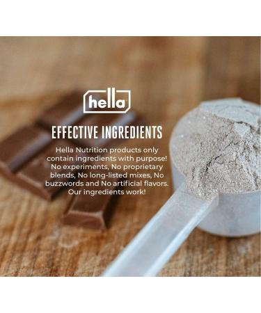 Hella Goodmorning Protein & Collagen Powder - Swiss Chocolate - Vitamins Minerals & 80mg Organic Caffeine for Focus & Energy - 20 Servings - Buy Online on GoSupps.com